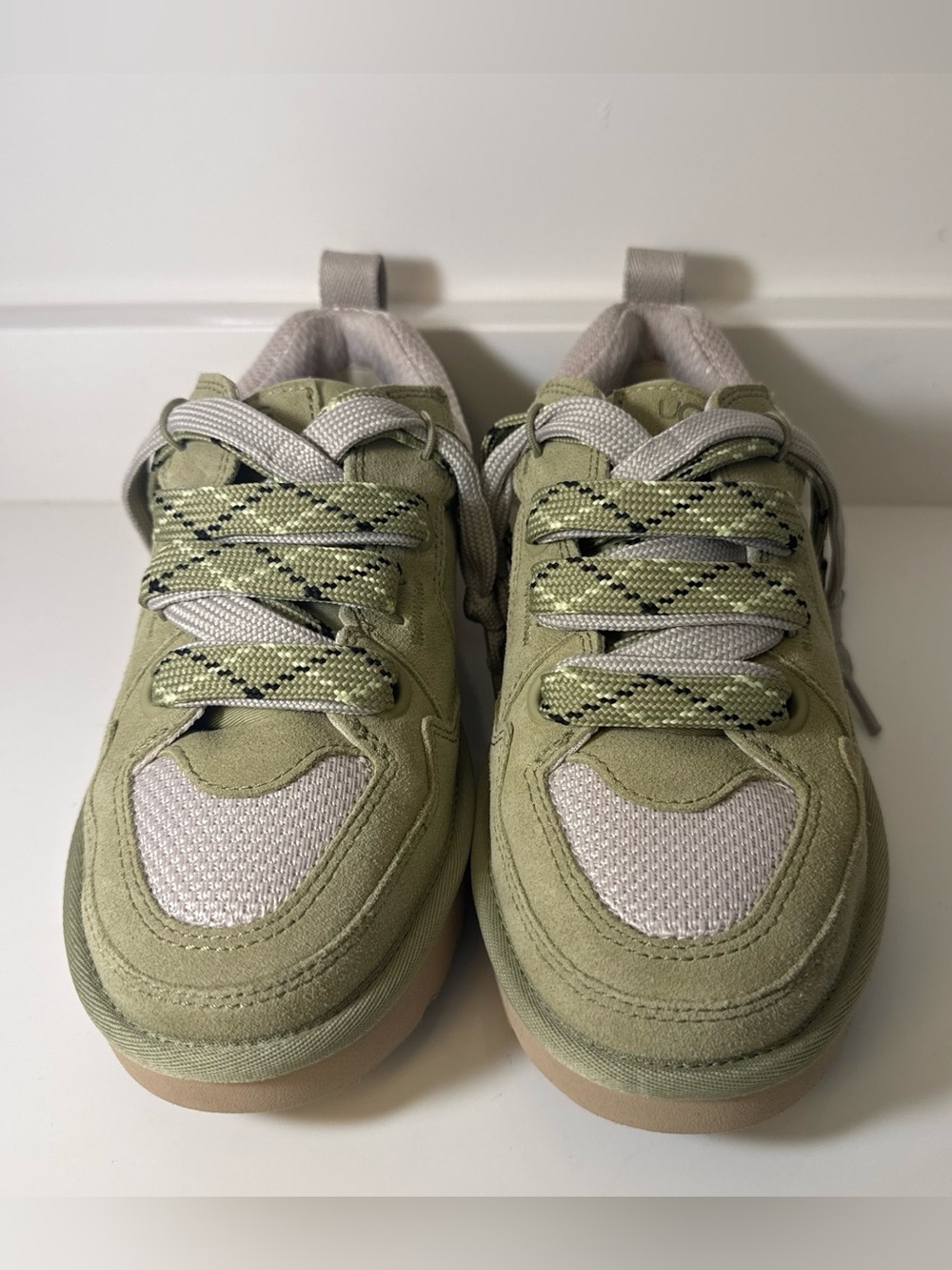 Brand New UGG Muted Brass/Olive Green Chunky Lo Lowmel Sneakers - Size 7